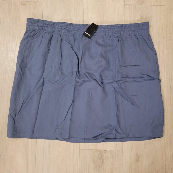 NWT TORRID | High Waist Mini Skirt - Linen Indigo | Sz. 3X - Picture 4 of 8